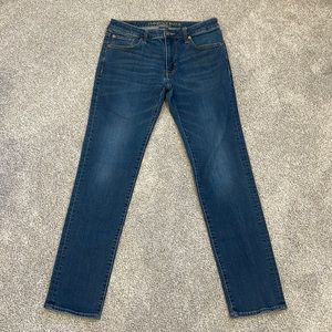American Eagle Outfitters Men's Slim Straight Jeans - Dark Blue
